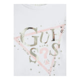 Guess T-Shirt Girocollo Tinta Unita con Logo per Neonata K5RI00K6YW4XX BIANCO GUESS 