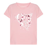 Guess T-Shirt Girocollo Tinta Unita con Logo per Bambina K5RI00K6YW4XXJ ROSA GUESS 