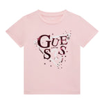 Guess T-Shirt Girocollo Tinta Unita con Logo per Neonata K5RI00K6YW4XXX ROSA GUESS 