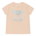 Guess T-Shirt Girocollo Tinta Unita con Stampa per Neonata K5RI06K6YW4 ROSA GUESS 