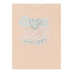Guess T-Shirt Girocollo Tinta Unita con Stampa per Neonata K5RI06K6YW4 ROSA GUESS 