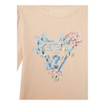 Guess Shirt Girocollo Tinta Unita con Stampa per Neonata K5RI08K6YW4 ROSA GUESS 
