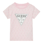 Guess T-Shirt Girocollo Tinta Unita con Stampa per Neonata K5RI15K6YWN ROSA GUESS 