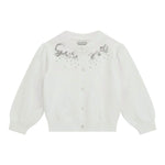 Guess Cardigan Tinta Unita con Paillettes per Bambina K5RR03Z3820X BIANCO GUESS 