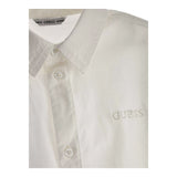 Guess Camicia Tinta Unita Manica Lunga per Bambino L3YH04WE5W0 BIANCO GUESS 