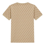 Guess T-Shirt Girocollo Tinta Unita con Stampa Logo per Bambino L4YI47J1314 BEIGE GUESS 