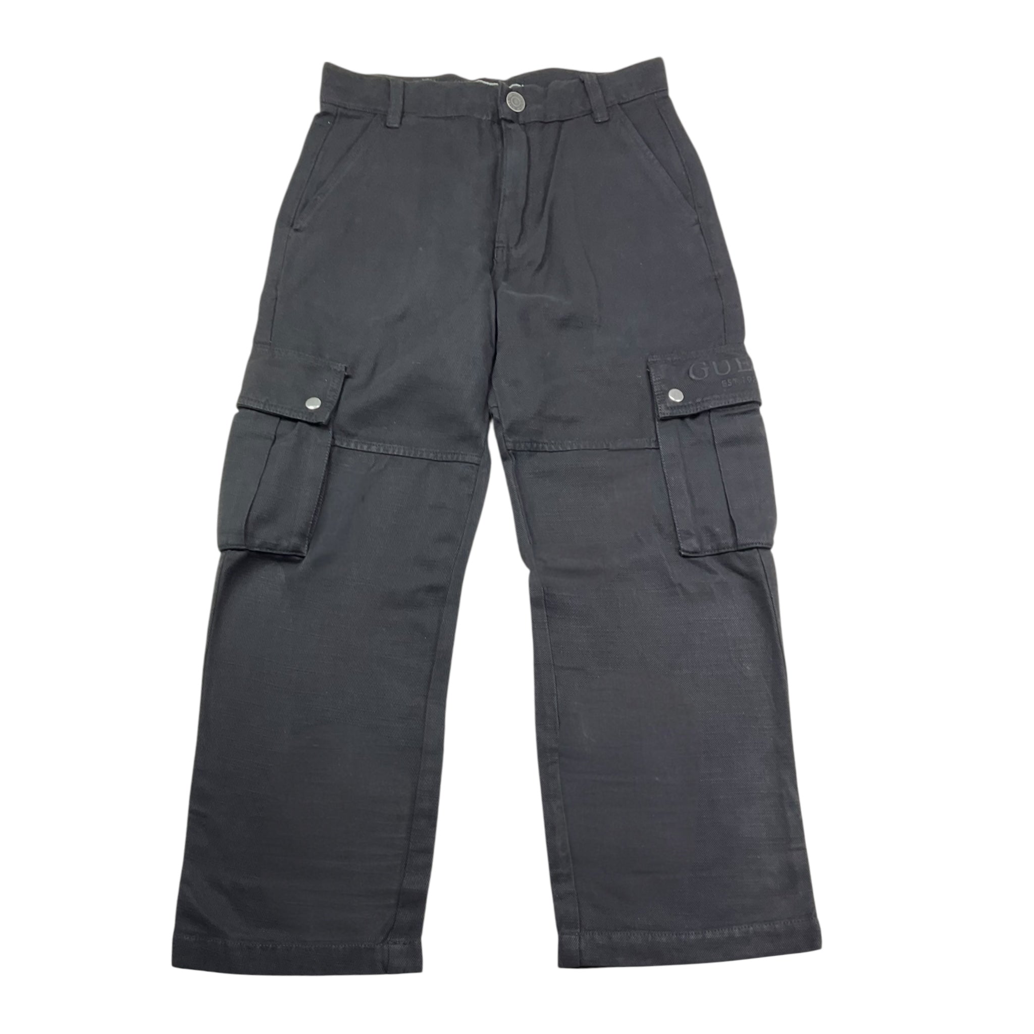 Guess Pantalone Tinta Unita con Tasconi per Bambina L5RB10WFY62 NERO GUESS 