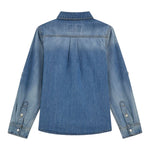 Guess Camicia In Denim Tinta Unita Manica Lunga per Bambino L5RH05D5K80 AZZURRO GUESS 
