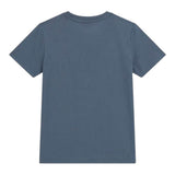 Guess T-Shirt Girocollo Tinta Unita con Stampa per Bambino L5RI12K8HM4 BLU GUESS 