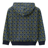 Guess Felpa Tinta Unita con Cappuccio E Fantasia Astratta per Bambino L5RQ05KA6R4 NERO GUESS 