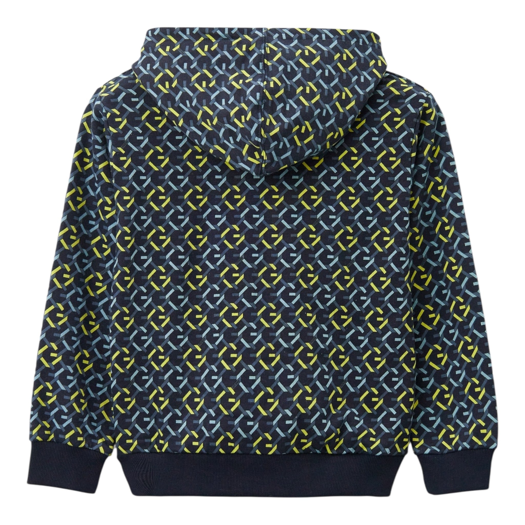 Guess Felpa Tinta Unita con Cappuccio E Fantasia Astratta per Bambino L5RQ05KA6R4 NERO GUESS 