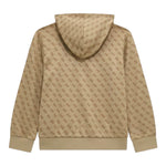 Guess Felpa Chiusa con Cappuccio Tinta Unita con Stampa In Contrasto per Bambino L5RQ24FL04 BEIGE GUESS 