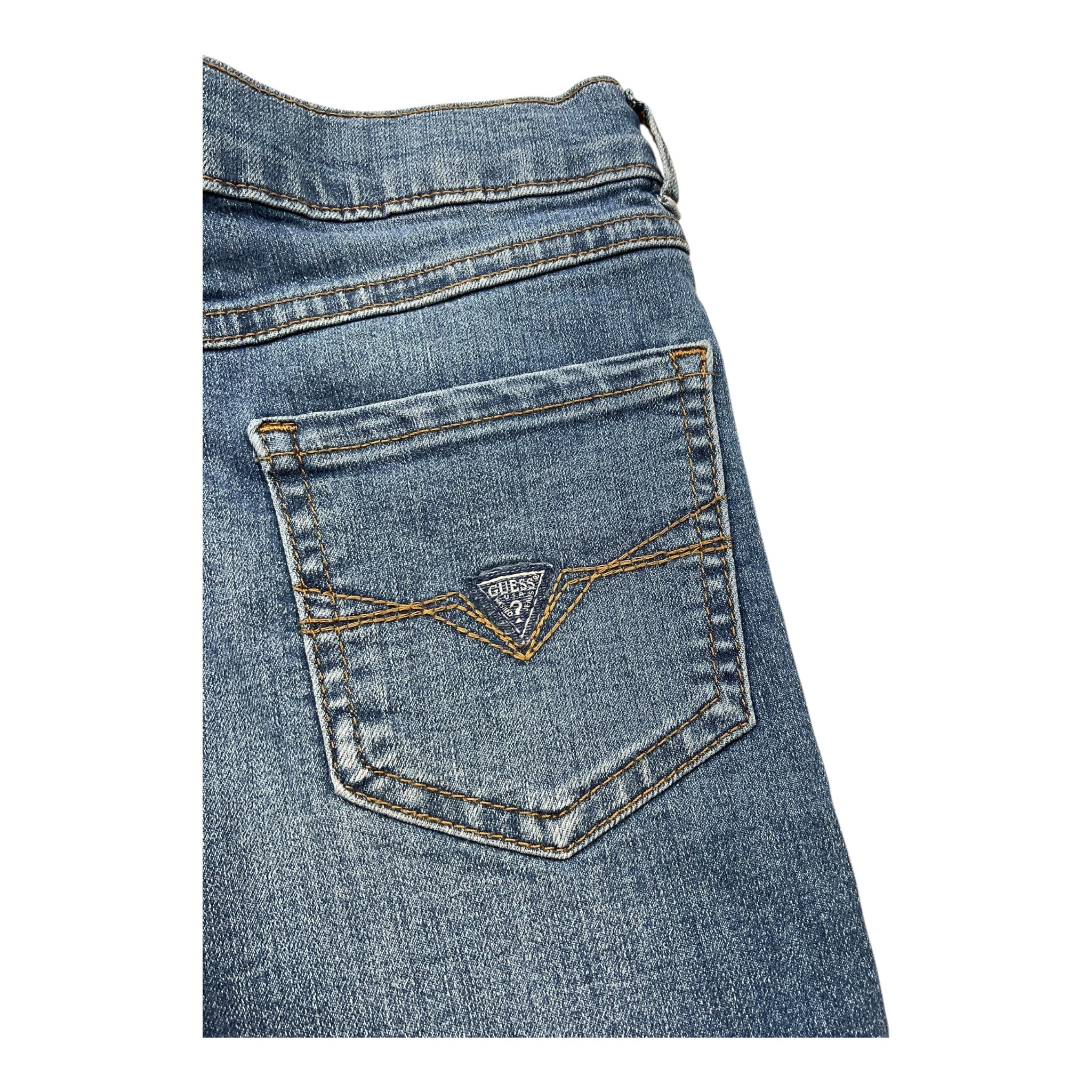 Guess Bermuda In Denim Tinta Unita con Girovita Regolabile per Bambino N0BD99D4H20 BLU GUESS 