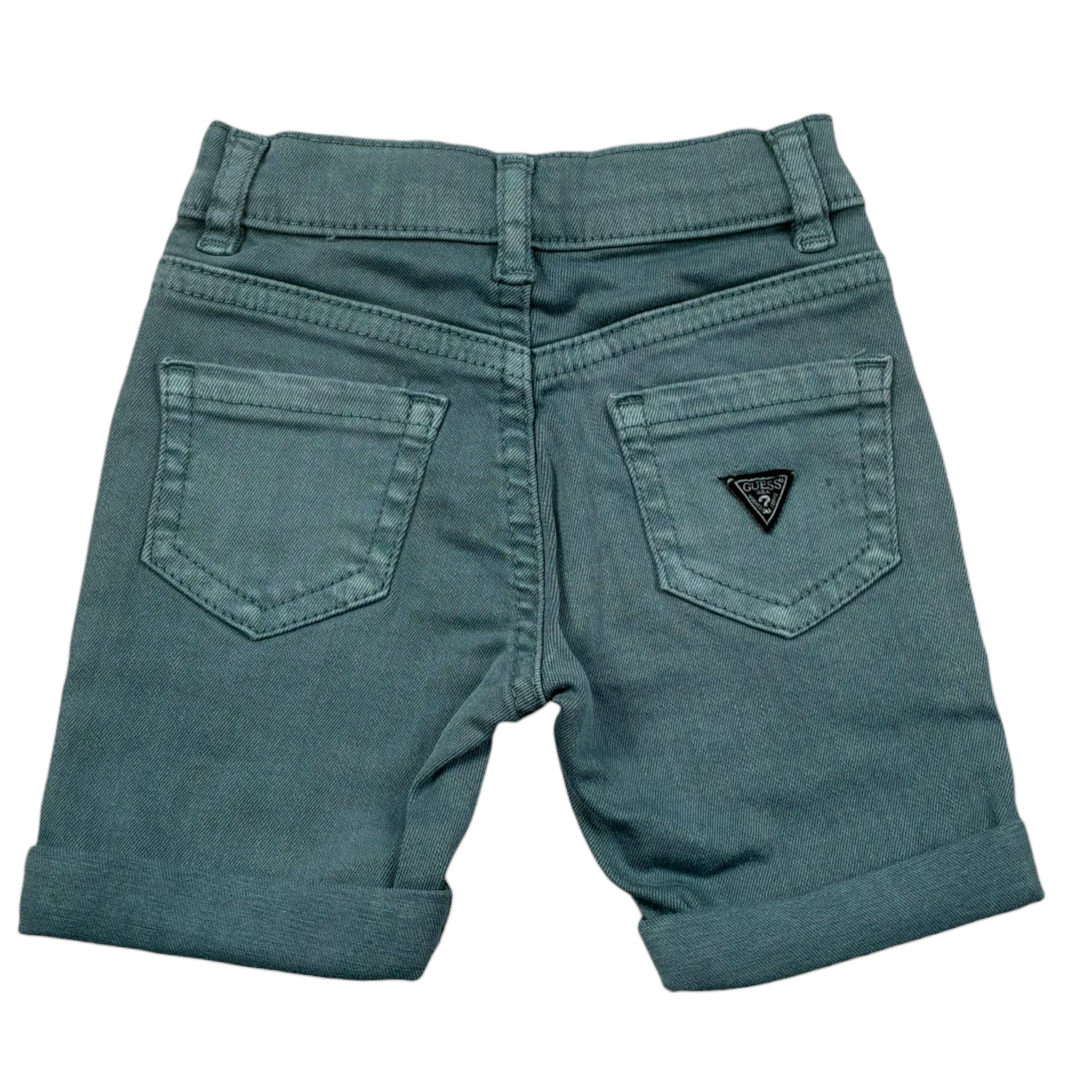 Guess Bermuda Tinta Unita con Girovita Regolabile per Neonato N1RD03WE620X VERDE GUESS 