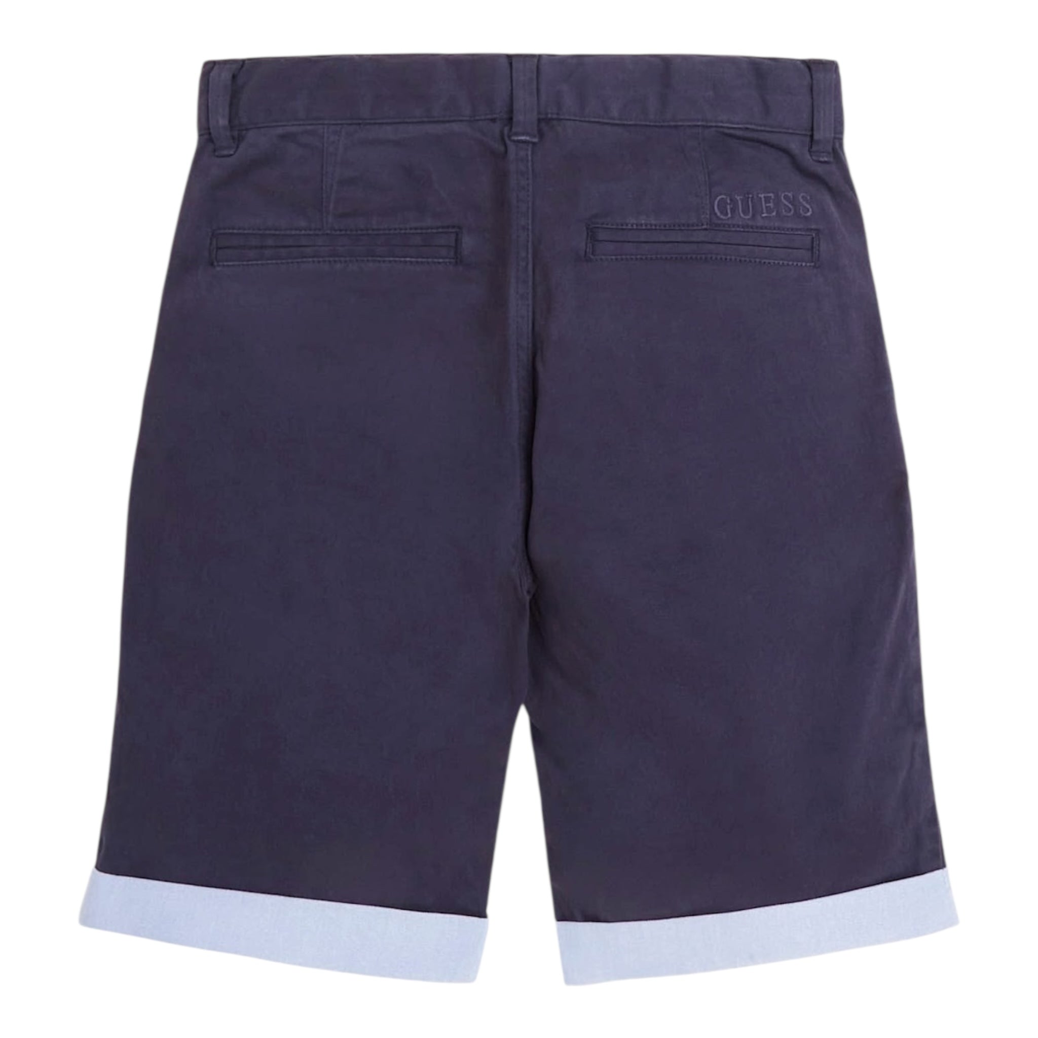 Guess Bermuda Tinta Unita con Girovita Regolabile per Bambino N2RD02WEHD0 BLU GUESS 