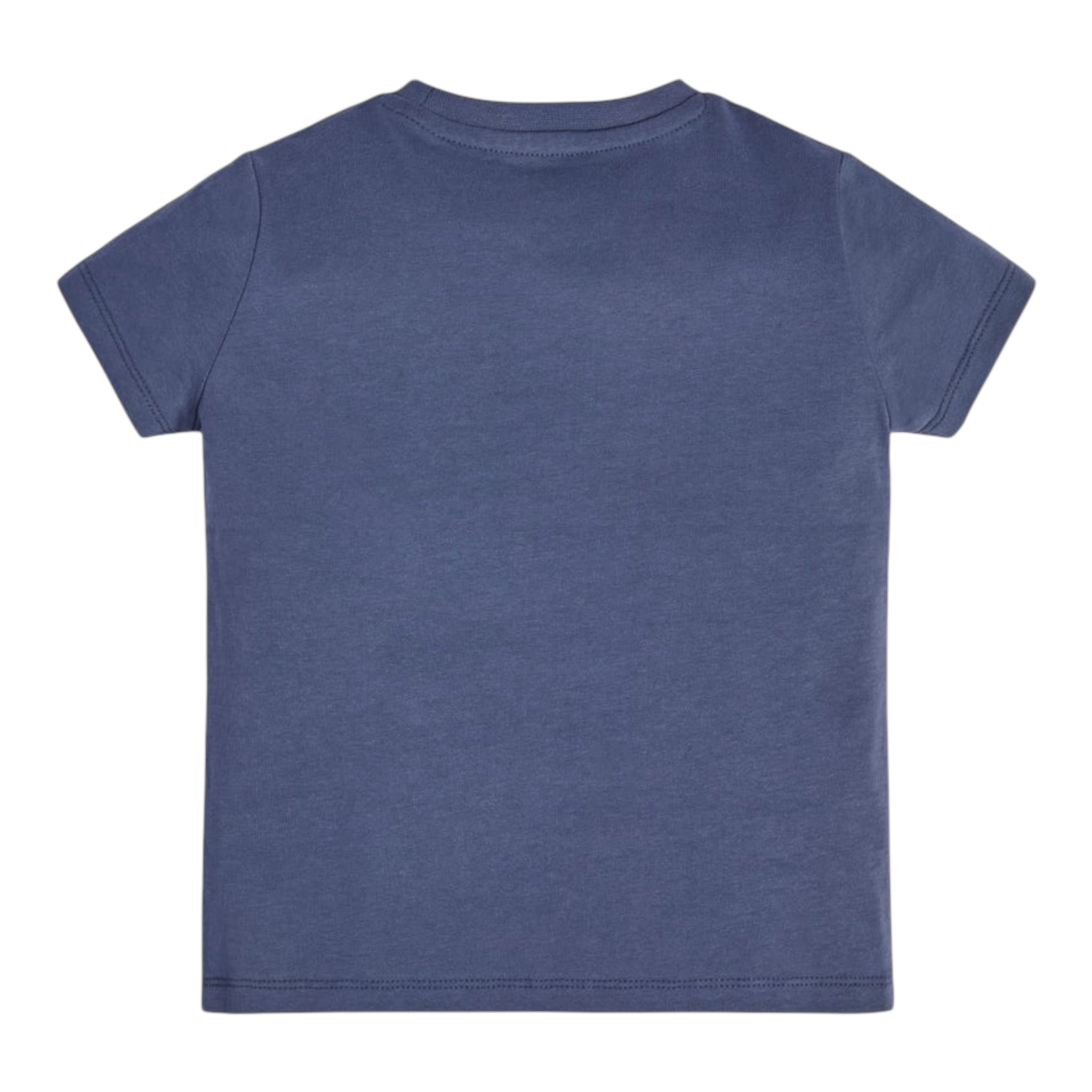 Guess T-Shirt Gircollo Tinta Unita con Stampa per Neonato N3GI16K8HM0 BLU GUESS 