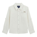 Guess Camicia Tinta Unita con Logo per Bambino N5GH00WFBT0 PANNA GUESS 