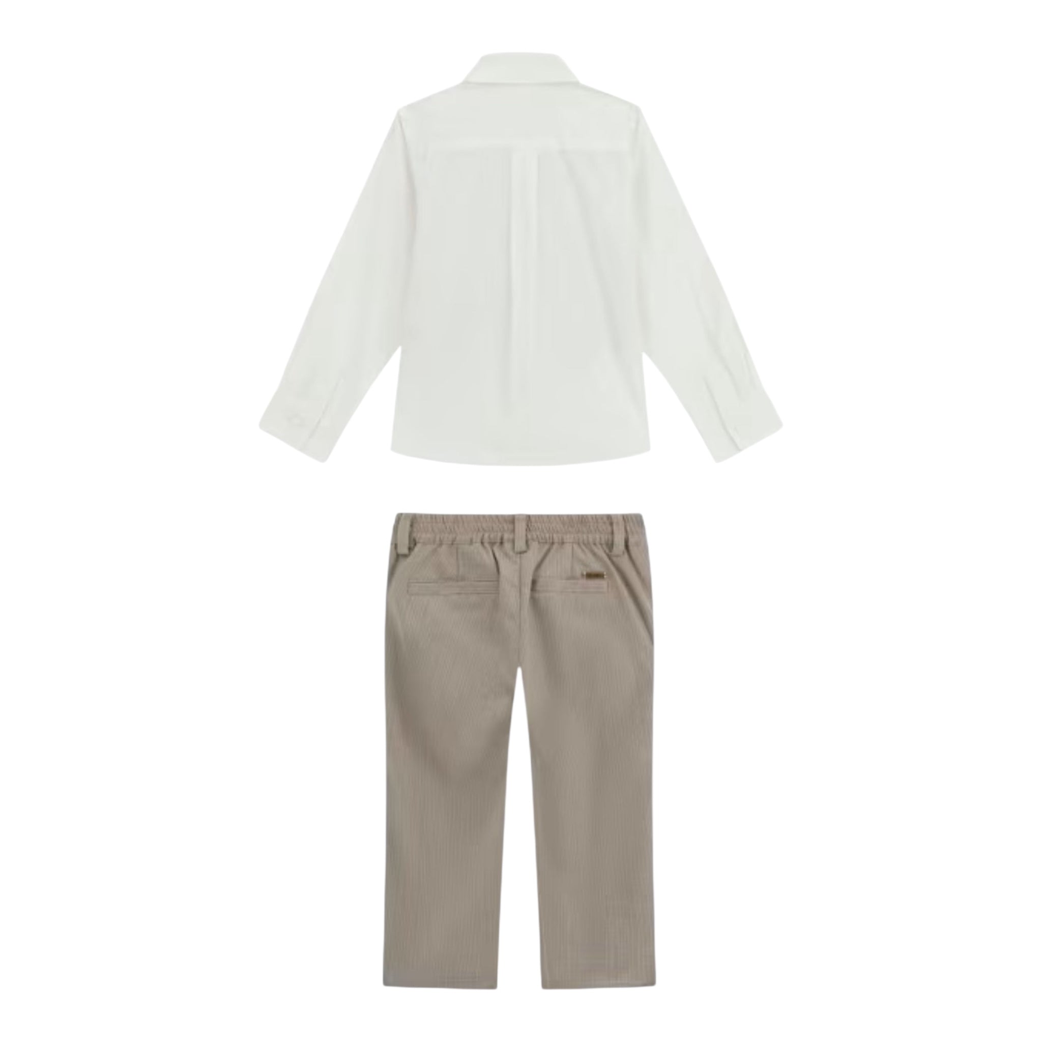 Guess Completo 3 Pezzi Camicia-Pantalone-Papillions per Neonato N5RG03WGTW0 SABBIA GUESS 