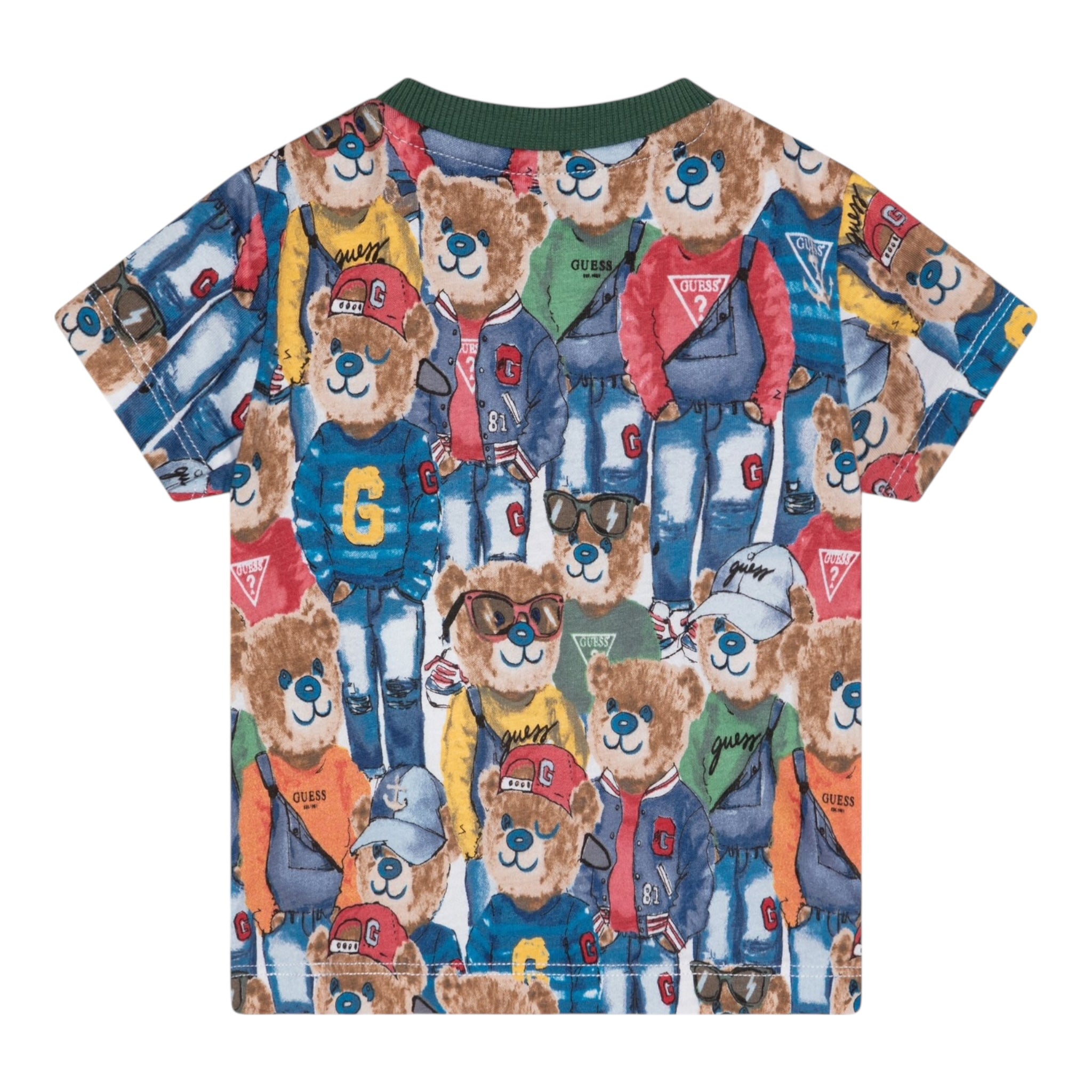 Guess T-Shirt Girocollo Stampa Fantasia per Neonato N5RI14K8HM4 MULTICOLOR GUESS 