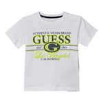 Guess T-Shirt Girocollo Tinta Unita con Stampe per Neonato N5RI23K8HM4 BIANCO GUESS 