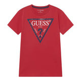 Guess T-Shirt Tinta Unita con Stampa per Neonato N73I55K8HM0NX ROSSO GUESS 