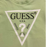Guess T-Shirt Tinta Unita con Stampa per Neonato N73I55K8HM0 VERDE GUESS 