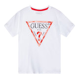 Guess T-Shirt Tinta Unita con Stampa per Bambino N73I55K8HM0X BIANCO GUESS 