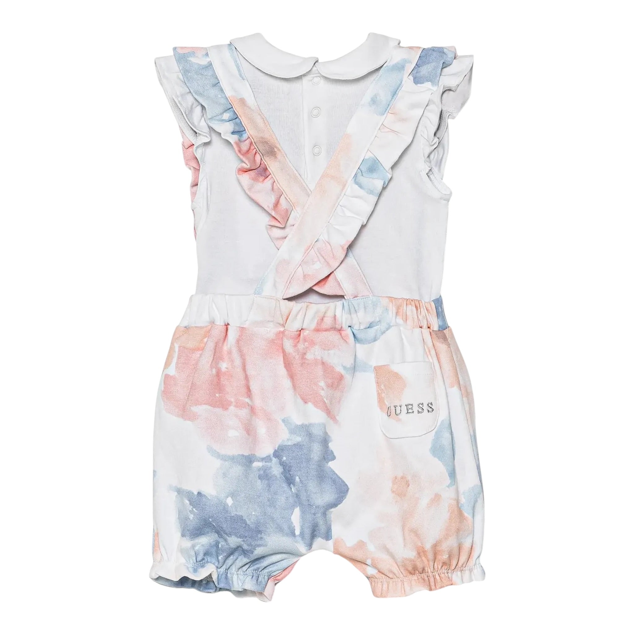 Guess Completo 2 Pezzi Body-Salopette per Neonata S5RG10L6YW4 BIANCO GUESS 