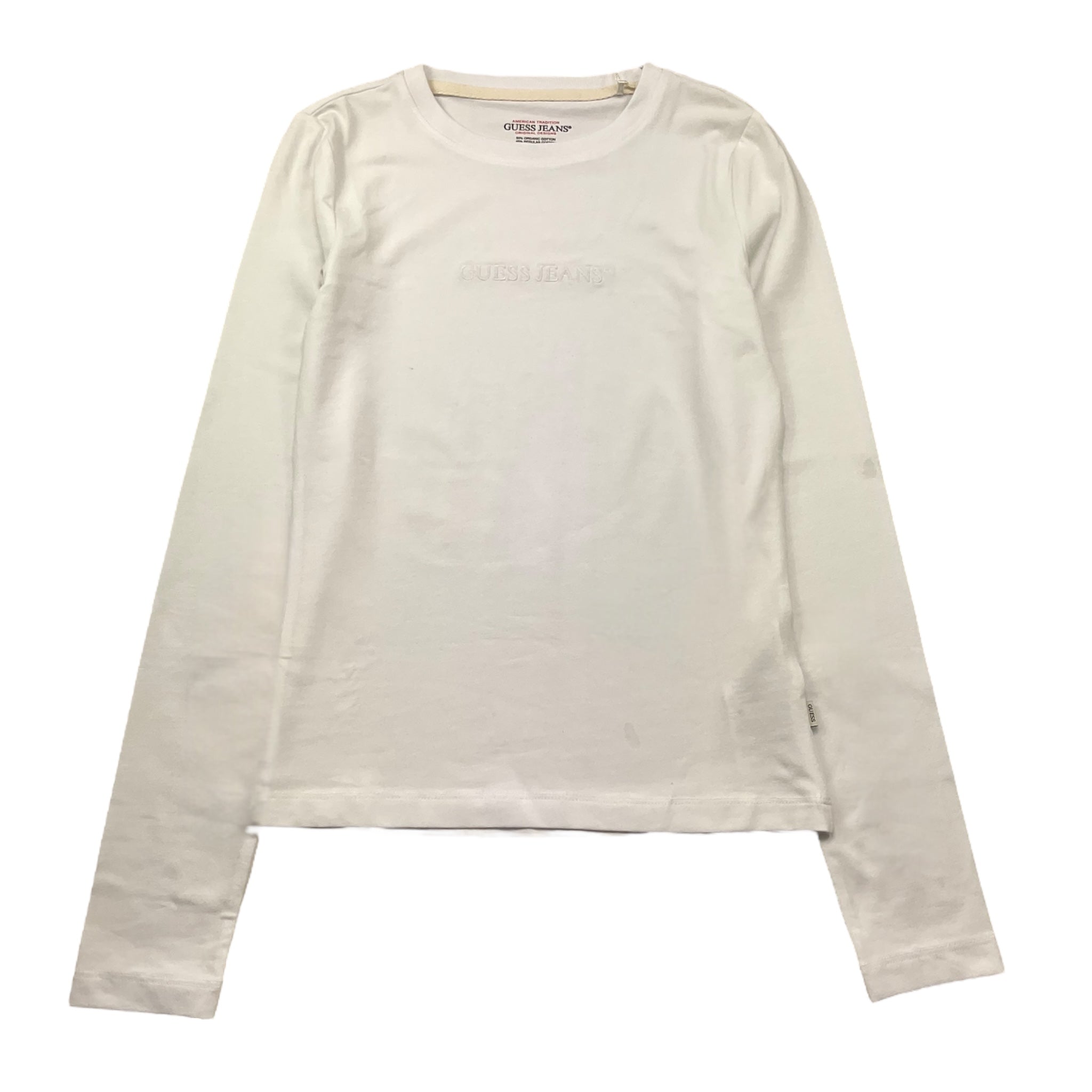 Guess Shirt Girocollo Tinta Unita con Logo per Bambino W4YI22J1314 BIANCO GUESS 