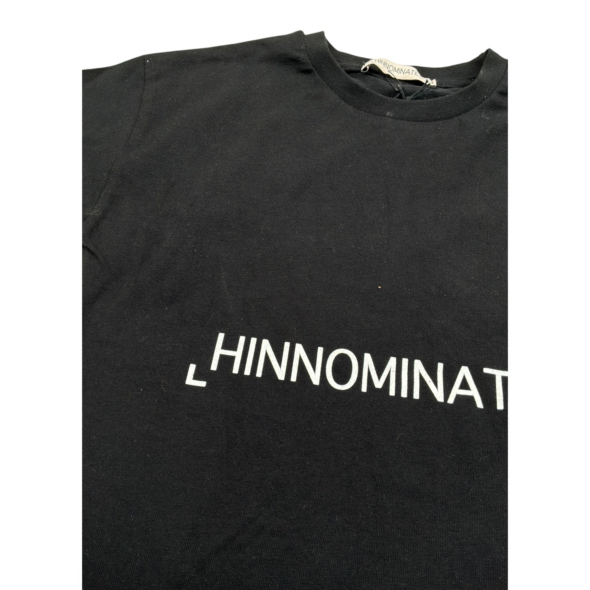 Hinnominate T-Shirt Girocollo tinta unita con Stampa Logo Nero per Bambino 3632M0018 NERO HINNOMINATE 