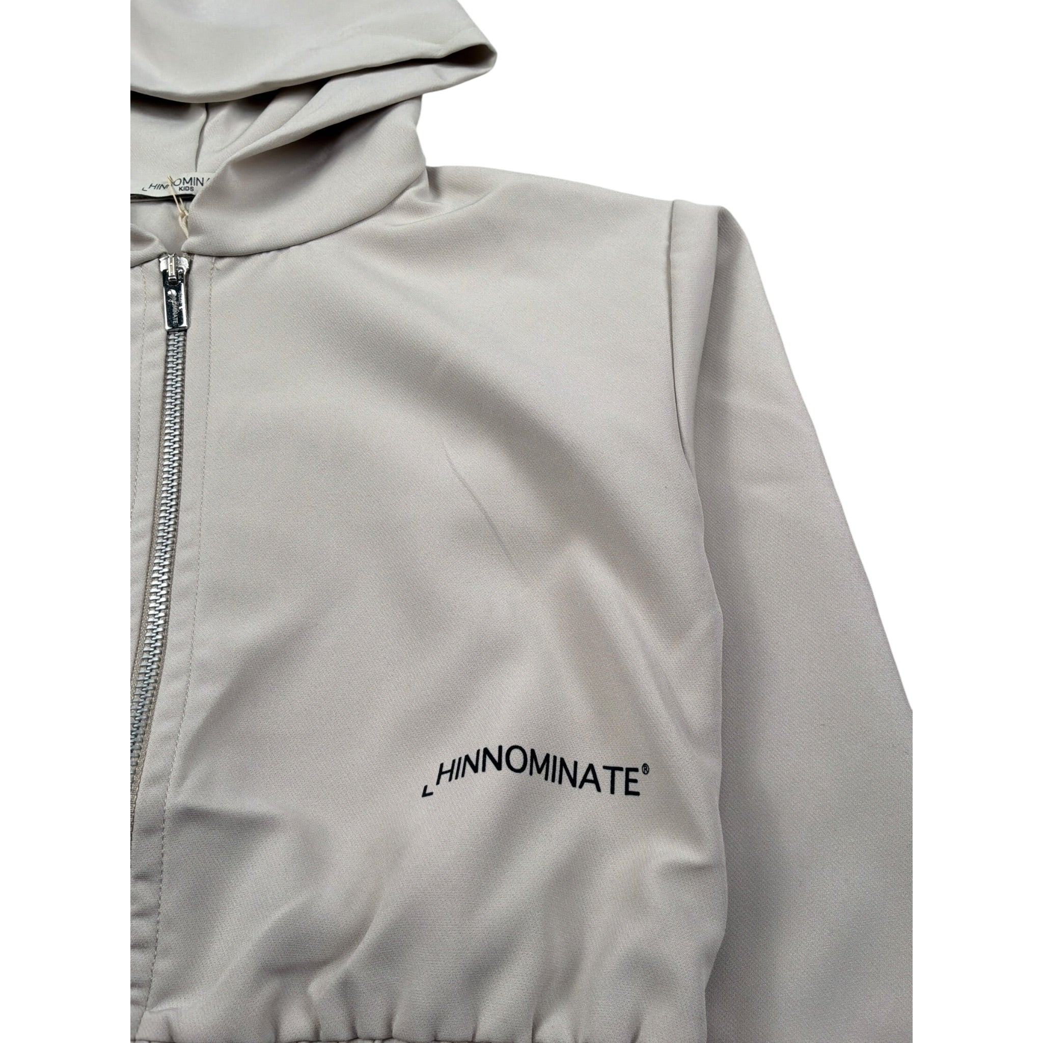 Hinnominate Felpa Tinta Unita Con Zip E Cappuccio Beige Per Bambina 3645FY00067 BEIGE HINNOMINATE 