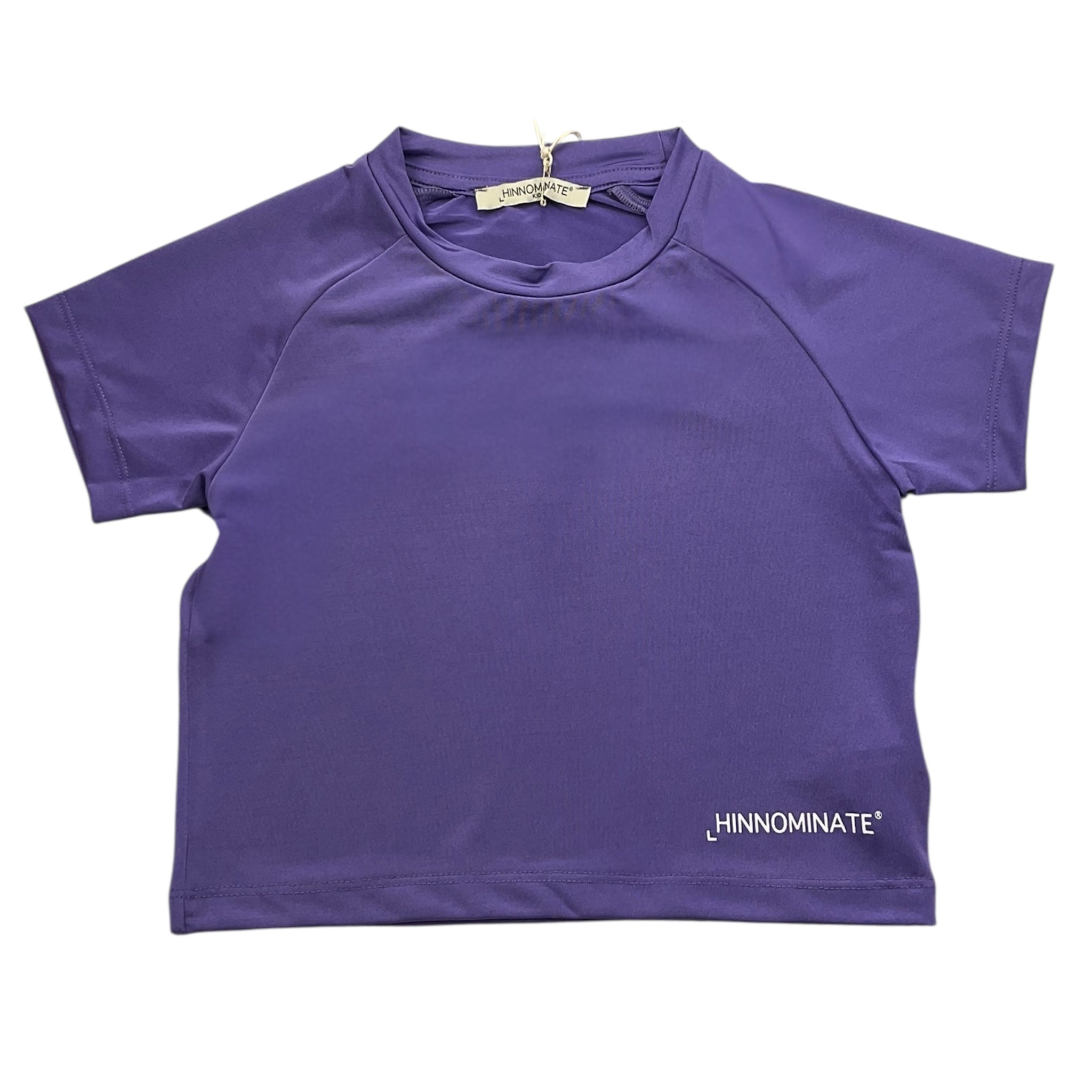 Hinnominate T-Shirt Girocollo Tinta Unita con Logo per Bambina 3646MY00214 VIOLA HINNOMINATE 