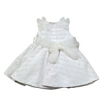 I Delfi Abito Giromanica Tinta Unita con Tulle per Neonata 25P5117 BIANCO I DELFI 