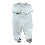 I Delfi Tutina Manica Lunga Tinta Unitacon Profili In Contrasto per Neonato 25P5310 BIANCO I DELFI 