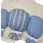 I Delfi Fiocco Nascita Bicolore per Neonato 25P5471 BIANCO/AZZURRO I DELFI 