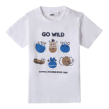 I Do T-Shirt Girocollo Tinta Unita con Stampa per Bambino 4B466 BIANCO I DO 