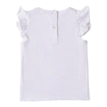 I Do T-Shirt Girocollo Tinta Unita con Stampa per Bambina 4B517 BIANCO I DO 