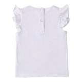 I Do T-Shirt Girocollo Tinta Unita con Stampa per Bambina 4B517 BIANCO I DO 