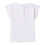 I Do T-Shirt Girocollo Tinta Unita con Stampa per Bambina 4B519 BIANCO I DO 