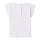 I Do T-Shirt Girocollo Tinta Unita con Stampa per Bambina 4B519 BIANCO I DO 