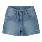 I Do Short In Denim Tinta Unita con Girovita Regolabile per Neonata 4B537N AZZURRO I DO 