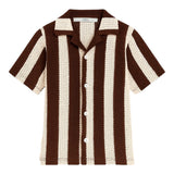I'M Brian Camicia Mezza Manica Traforata per Bambino CA3280J MARRONE I'M BRIAN 