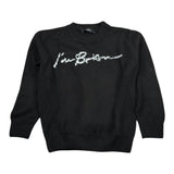 I'M Brian Maglia Girocollo Tinta Unita con Stampa per Bambino MA2622J NERO I'M BRIAN 