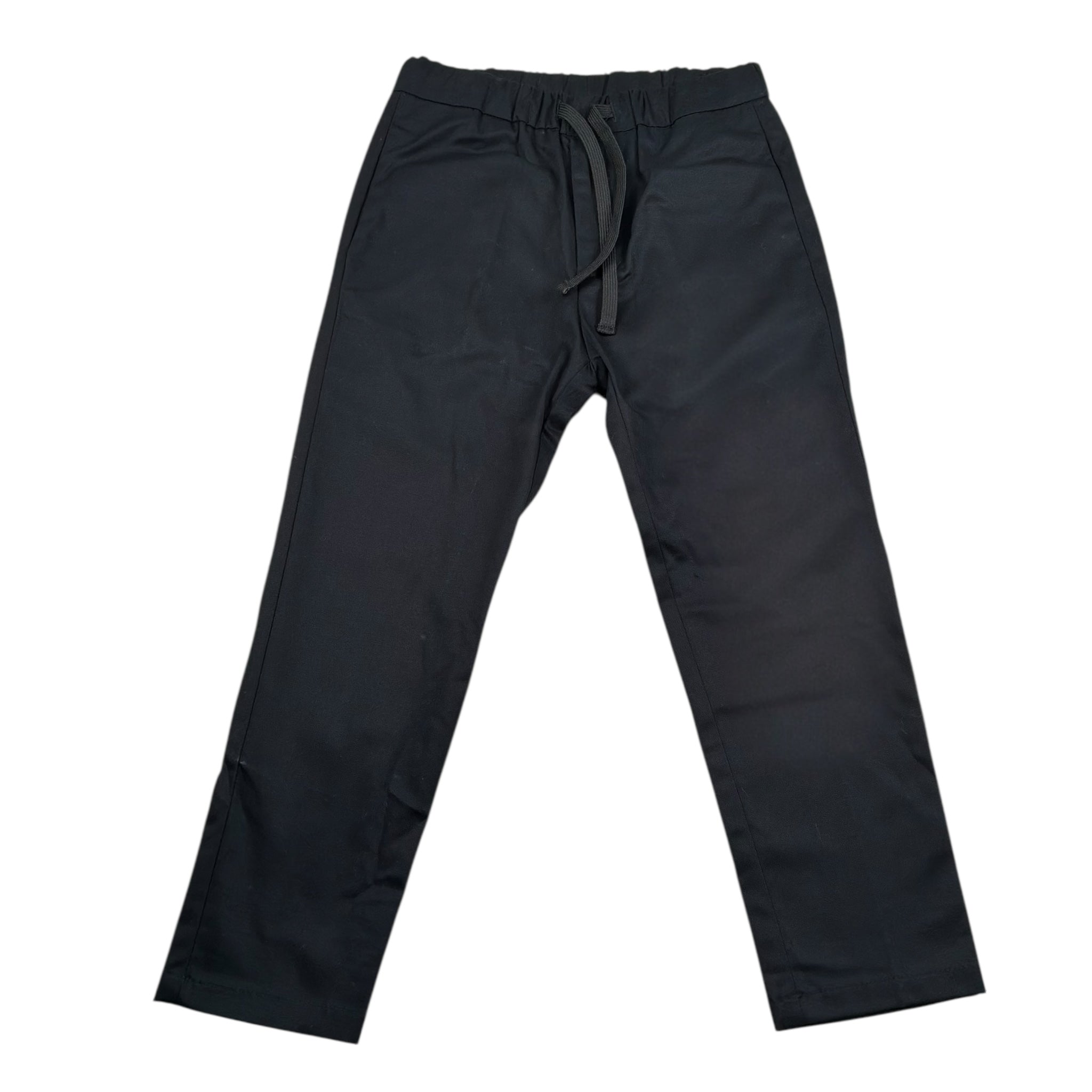 I'M Brian Pantalone Tinta Unita con Elastico In Vita per Bambino PA1240J NERO I'M BRIAN 