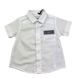 Iceberg Camicia Mezza Manica Tinta Unita con Logo per Neonato CMICE5111B BIANCO ICEBERG 