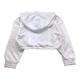 Iceberg Felpa Tinta Unita con Cappuccio E Brillantini per Bambina MFICE4150J BIANCO ICEBERG 