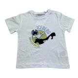Iceberg T-Shirt Girocollo Tinta Unita con Stampa per Neonato TSICE5122B BIANCO ICEBERG 