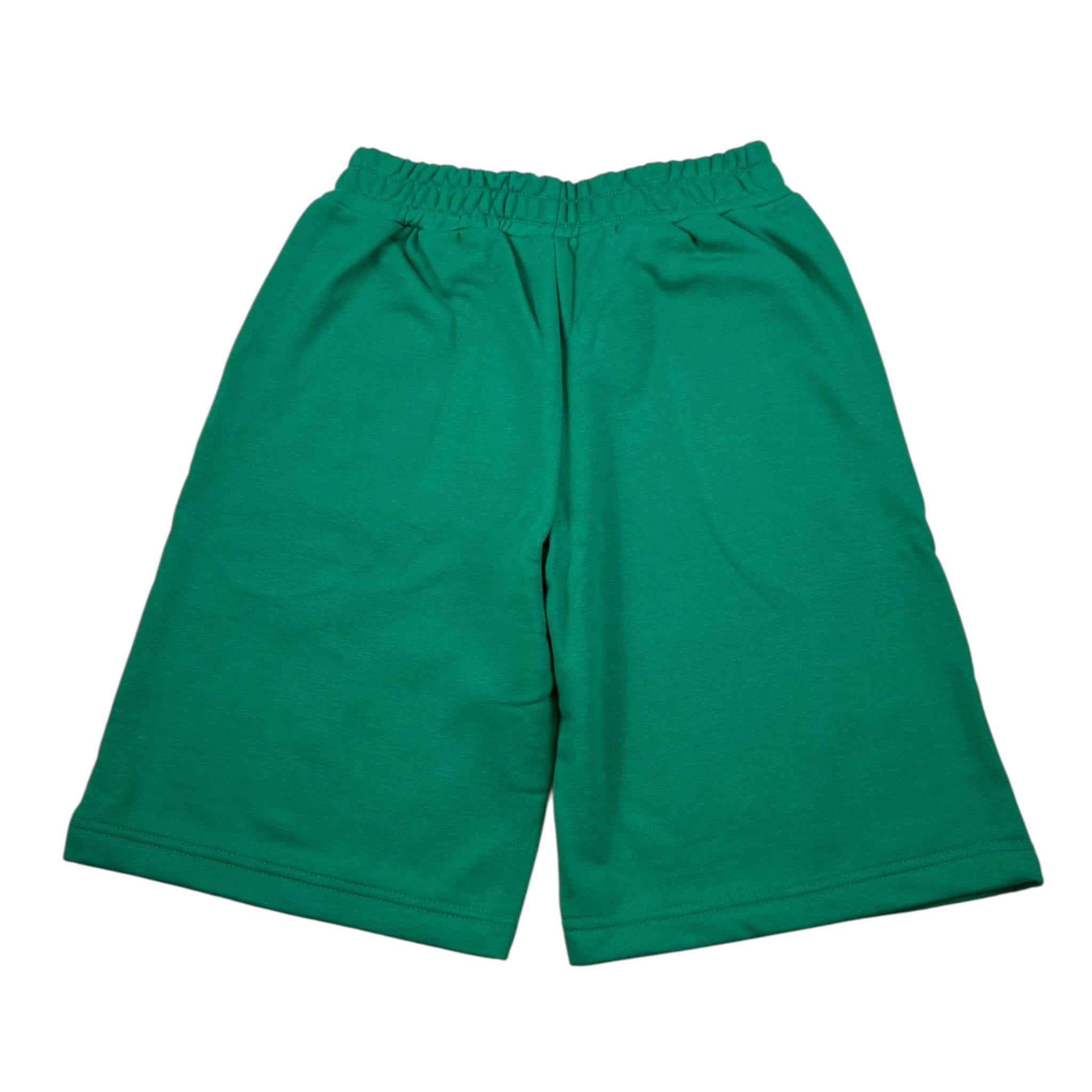 Icon Bermuda In Felpa Tinta Unita con Logo per Bambino IBSH00491 VERDE ICON 
