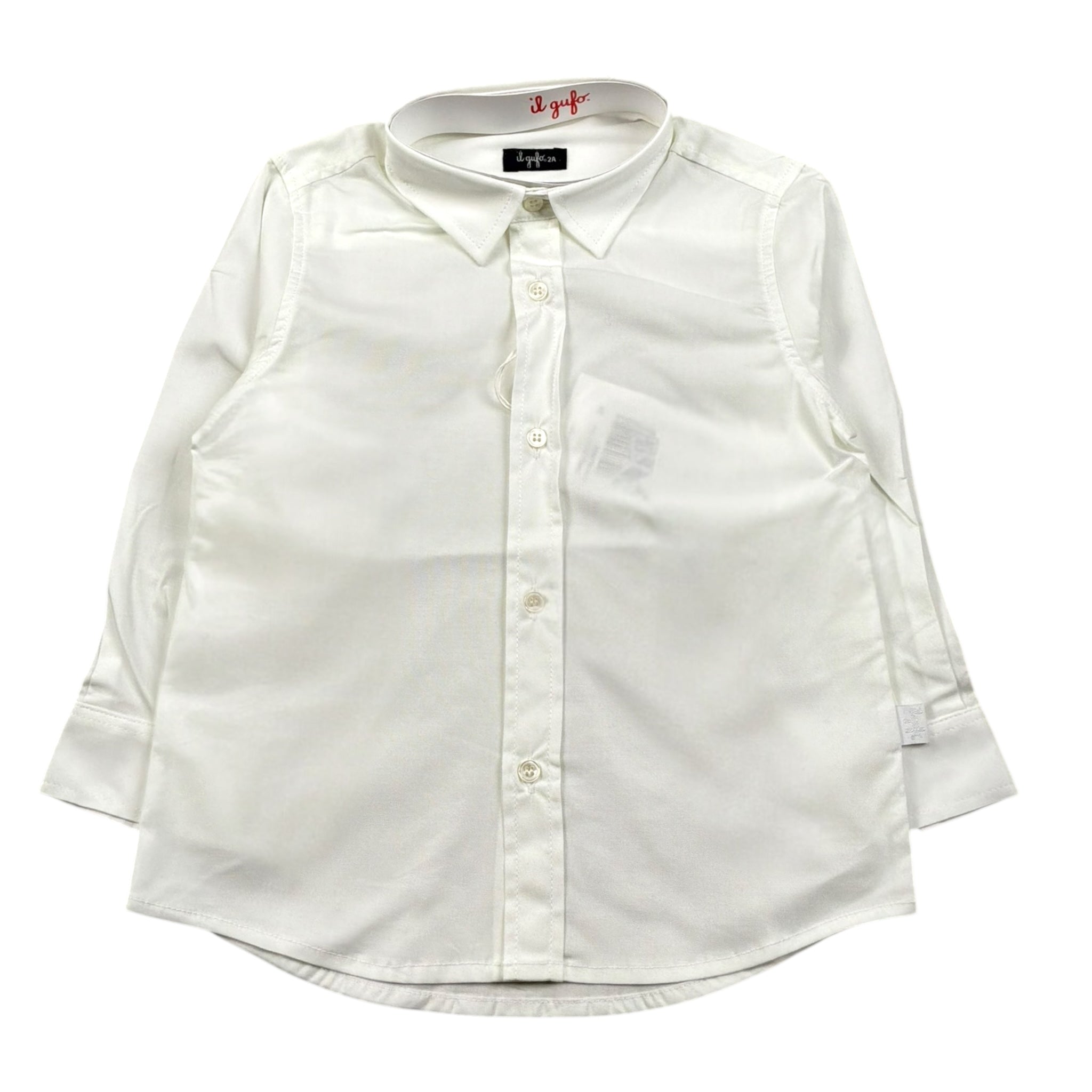 Il Gufo Camicia Manica Lunga Tinta Unita per Bambino COPCL176C0031 BIANCO IL GUFO 