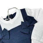 Il Gufo Tutina Bicolore con Fiocchi per Neonata P18TL089M0014 BIANCO/BLU IL GUFO 